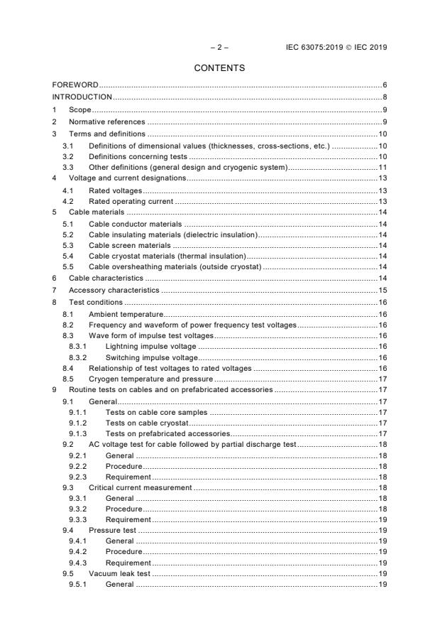 IEC 63075:2019 IEC 63075:2019 - Superconducting AC power cables and their accessories for rated voltages from 6 kV to 500 kV - Test methods and requirements - Page 4 preview