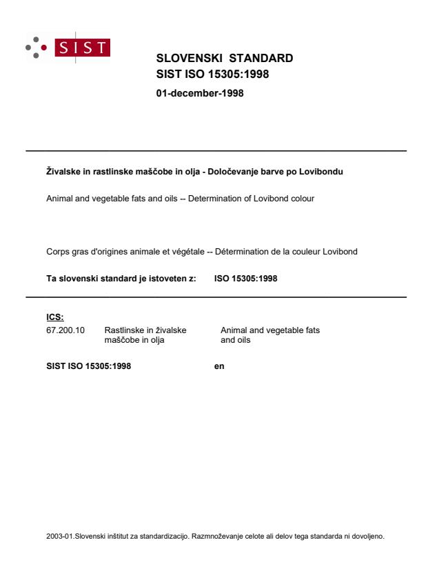 ISO 15305:1998