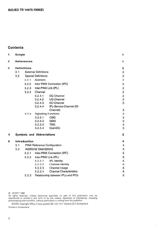 ISO/IEC TR 14475:1996 ISO/IEC TR 14475:1996 - Information technology -- Telecommunications and information exchange between systems -- Private Integrated Services Network -- Architecture and Scenarios for Private Integrated Services Networking - Page 2 preview