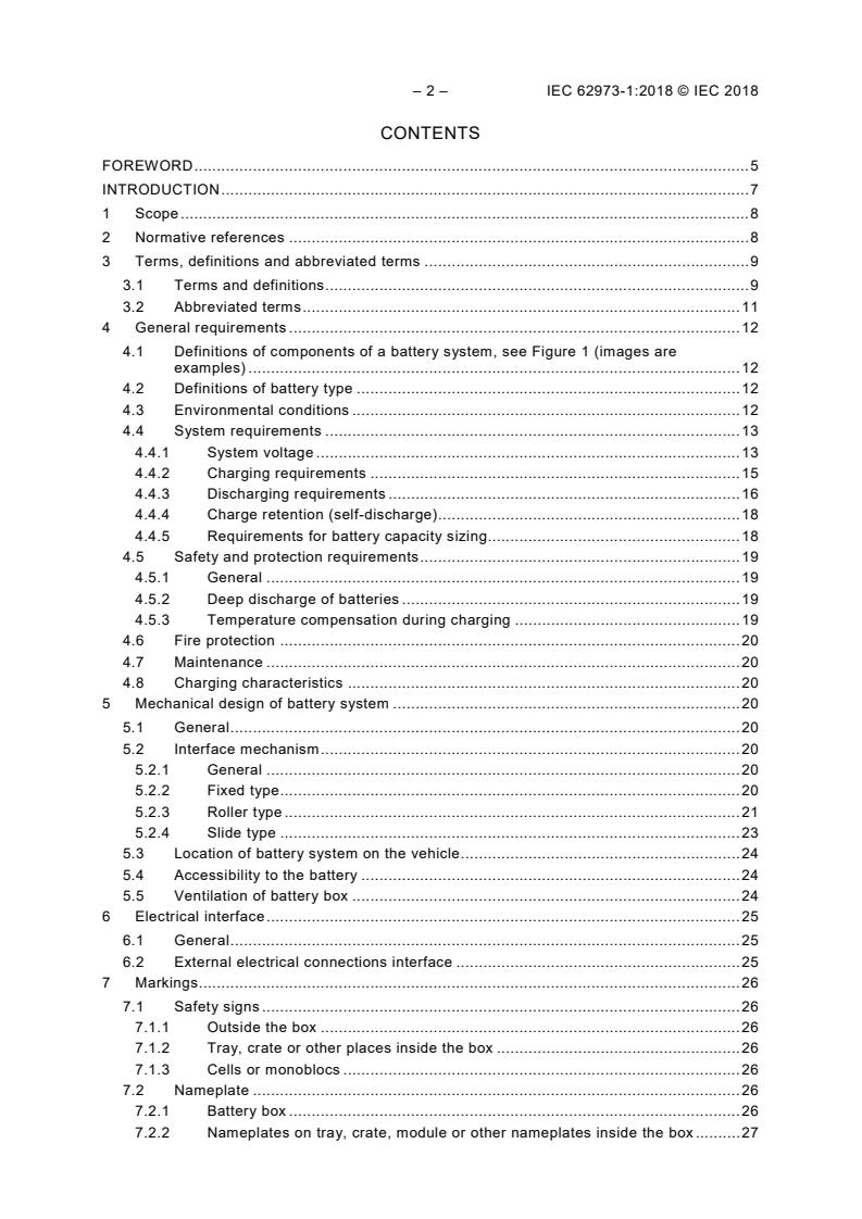 IEC 62973-1:2018 IEC 62973-1:2018 - Railway applications - Rolling stock - Batteries for auxiliary power supply systems - Part 1: General requirements - Page 4 preview