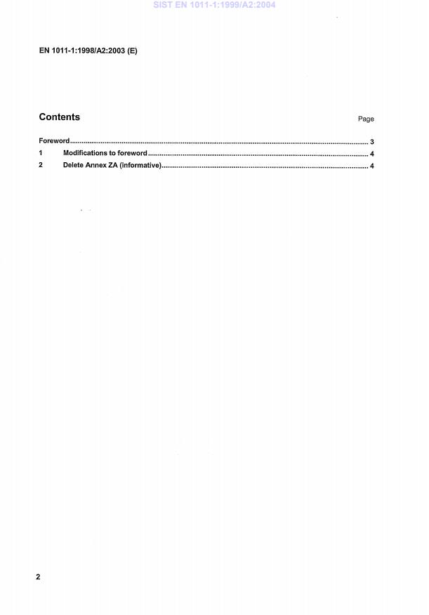 EN 1011-1:1998/A2:2003 EN 1011-1:1999/A2:2004 - Page 4 preview