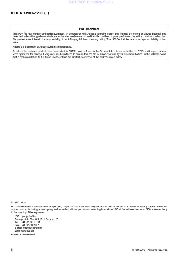 ISO/TR 13989-2:2000 ISO/TR 13989-2:2002 - Page 4 preview