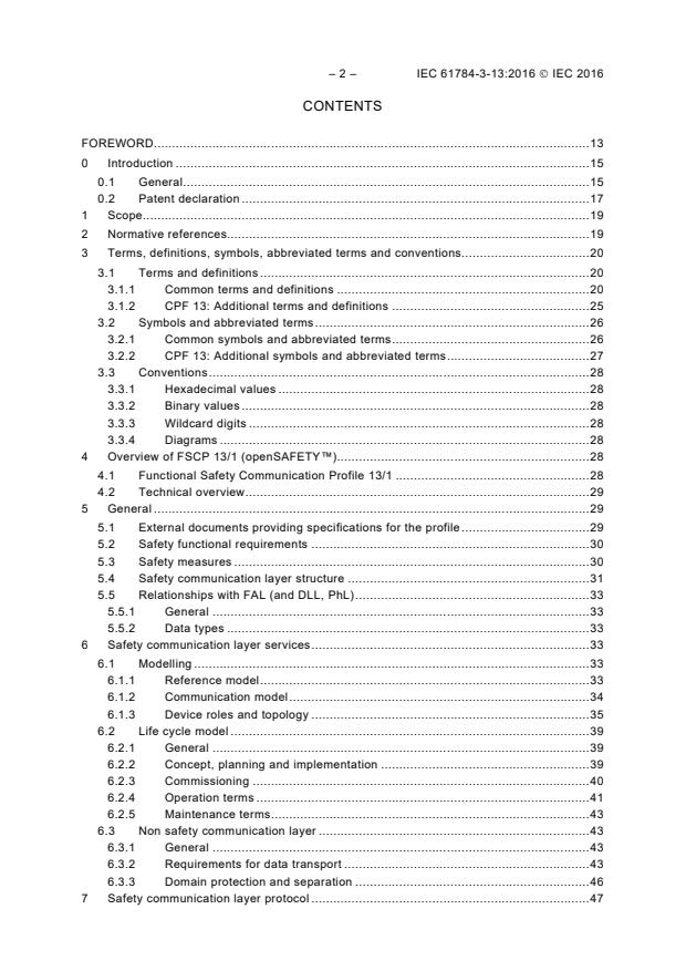 IEC 61784-3-13:2016 IEC 61784-3-13:2016 - Industrial communication networks - Profiles - Part 3-13: Functional safety fieldbuses - Additional specifications for CPF 13 - Page 4 preview