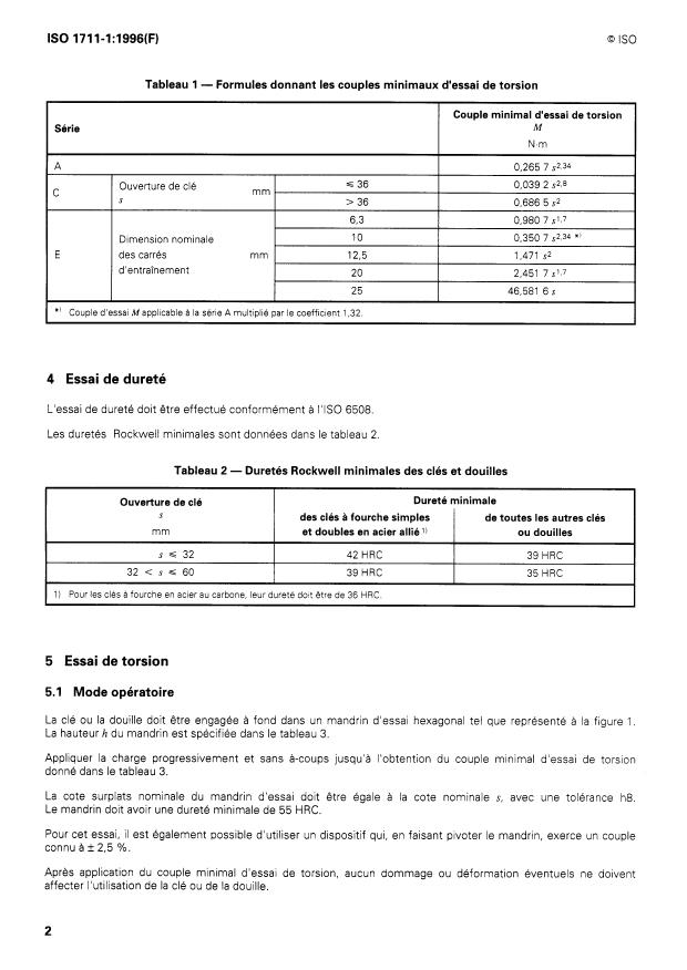 ISO 1711-1:1996 ISO 1711-1:1996 - Outils de manoeuvre pour vis et écrous -- Spécifications techniques - Page 4 preview