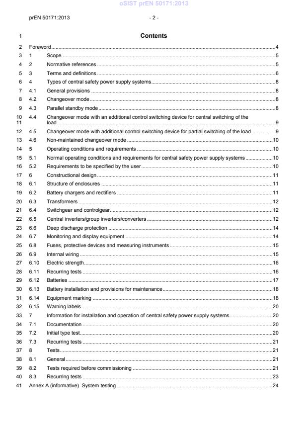 FprEN 50171:2015 prEN 50171:2013 - Page 4 preview