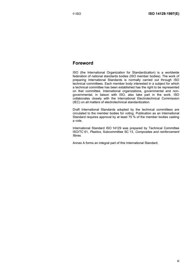 ISO 14129:1997 - Fibre-reinforced plastic composites -- Determination of the in-plane shear stress/shear strain response, including the in-plane shear modulus and strength, by the plus or minus 45 degree tension test method