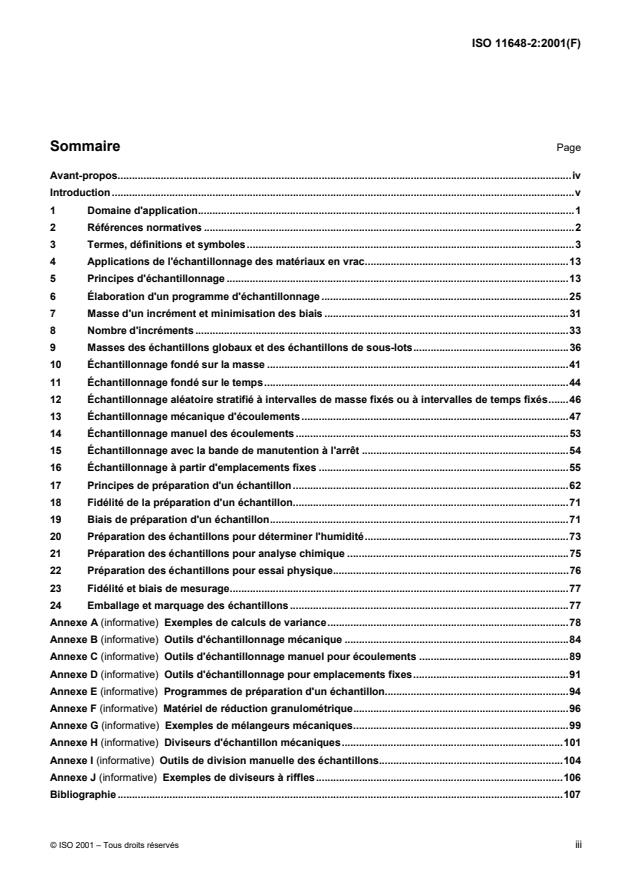 ISO 11648-2:2001 - Aspects statistiques de l'échantillonnage des matériaux en vrac