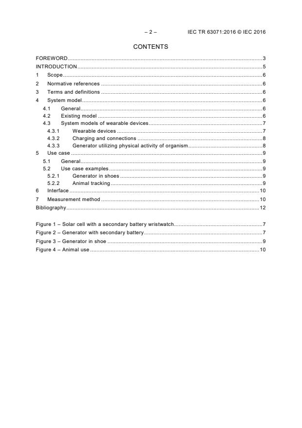IEC TR 63071:2016 IEC TR 63071:2016 - Power supplying scheme for wearable system and equipment - Page 4 preview