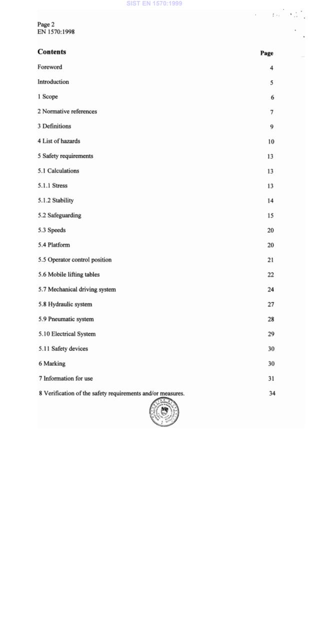 EN 1570:1998 EN 1570:1999 - Page 4 preview