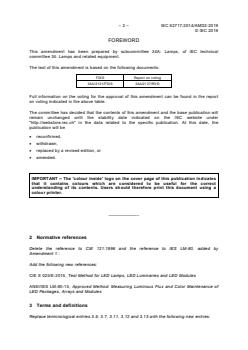 IEC 62717:2014/AMD2:2019 - Amendment 2 - LED modules for general lighting - Performance requirements - Page 4 preview