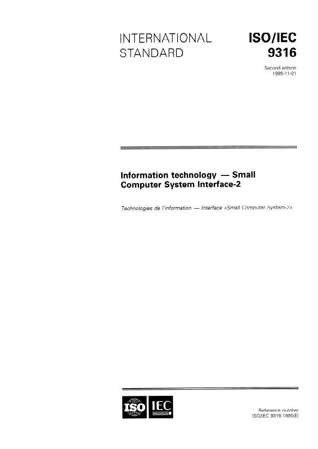ISO/IEC 9316:1995 - Information technology -- Small Computer System Interface-2