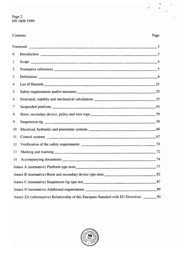 EN 1808:1999 EN 1808:2000 - Page 4 preview