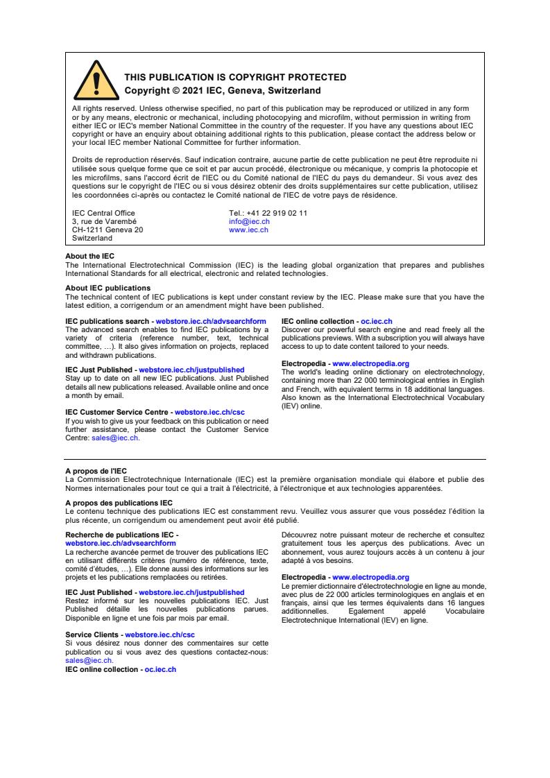 IEC 80001-1:2021 IEC 80001-1:2021 - Application of risk management for IT-networks incorporating medical devices - Part 1: Safety, effectiveness and security in the implementation and use of connected medical devices or connected health software - Page 2 preview