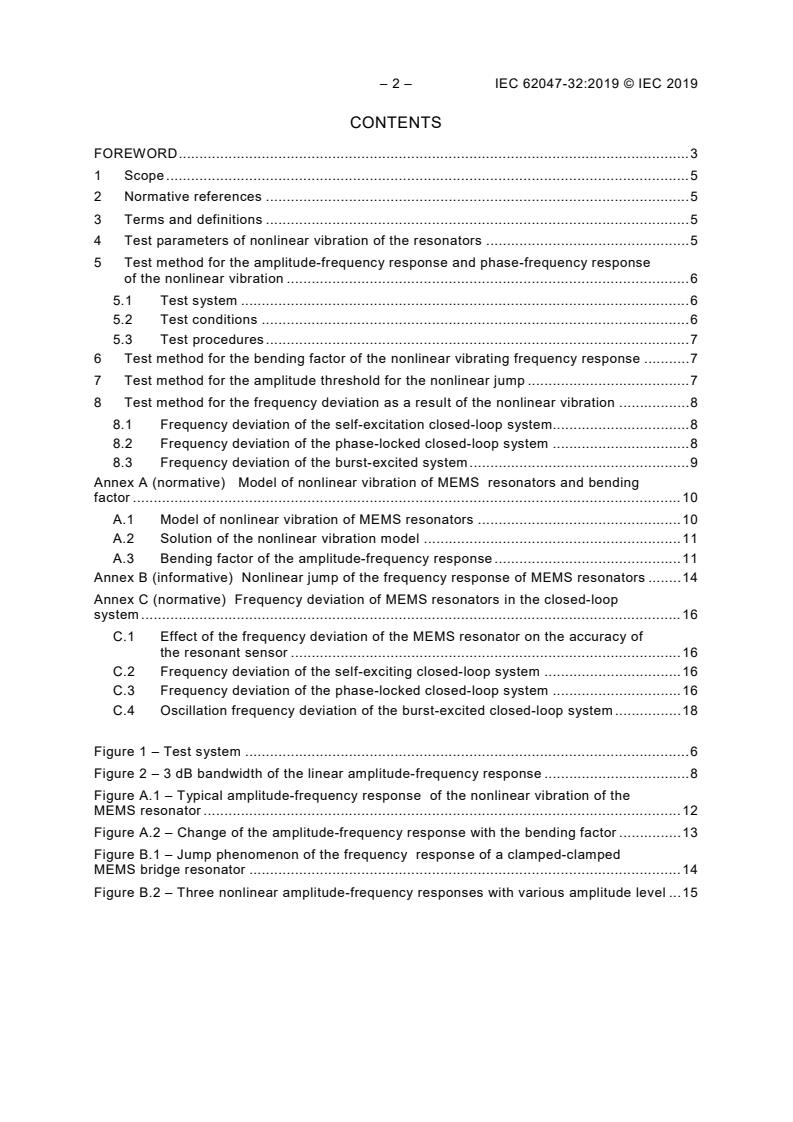 IEC 62047-32:2019 IEC 62047-32:2019 - Semiconductor devices - Micro-electromechanical devices - Part 32: Test method for the nonlinear vibration of MEMS resonators - Page 4 preview
