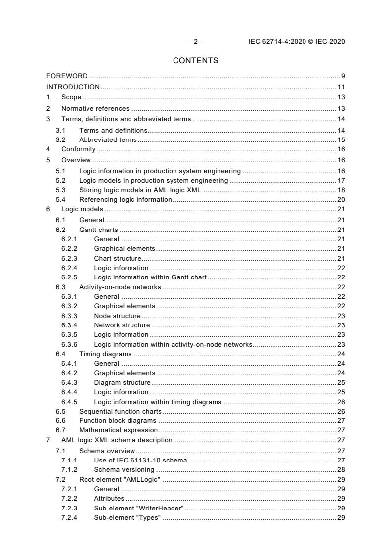 IEC 62714-4:2020 IEC 62714-4:2020 - Engineering data exchange format for use in industrial automation systems engineering - Automation markup language - Part 4: Logic - Page 4 preview