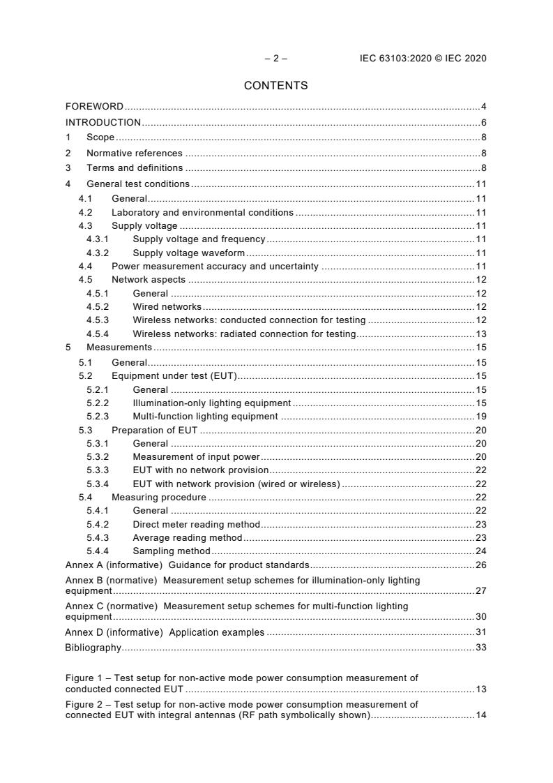 IEC 63103:2020 IEC 63103:2020 - Lighting equipment - Non-active mode power measurement - Page 4 preview