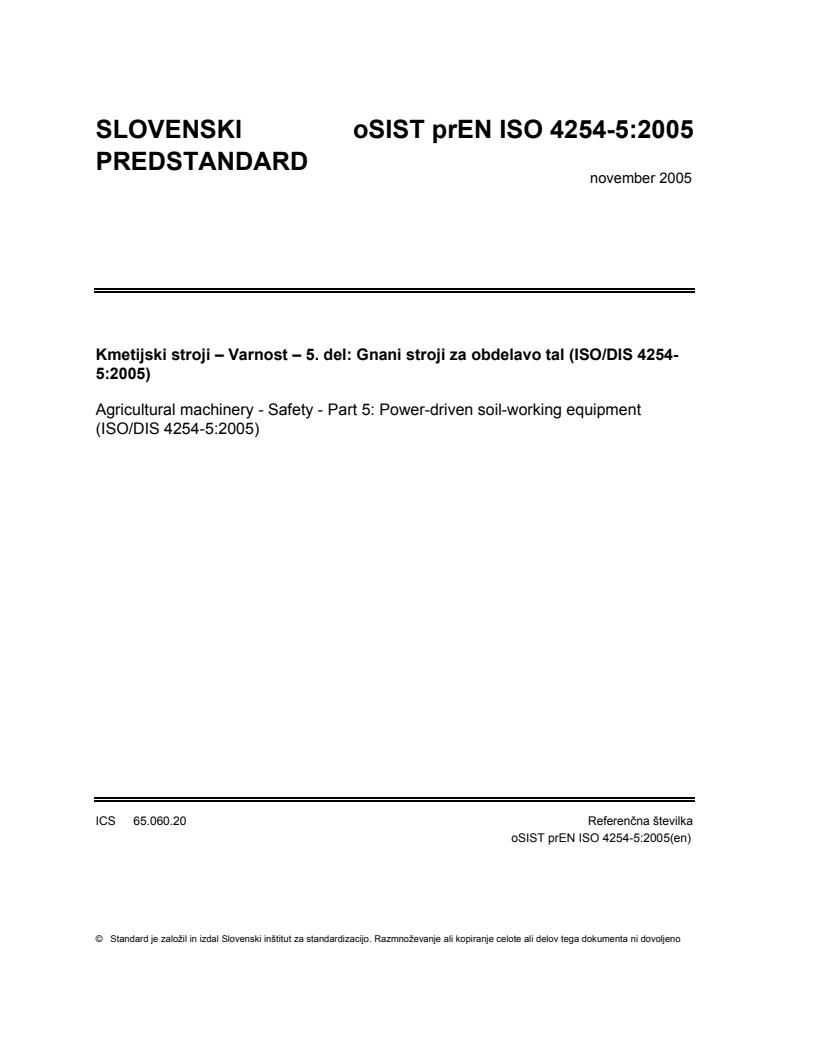 prEN ISO 4254-5:2005
