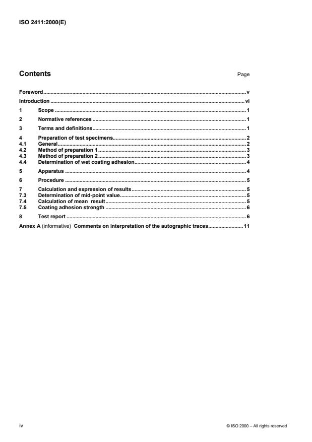 ISO 2411:2000 ISO 2411:2000 - Rubber- or plastics-coated fabrics -- Determination of coating adhesion - Page 4 preview