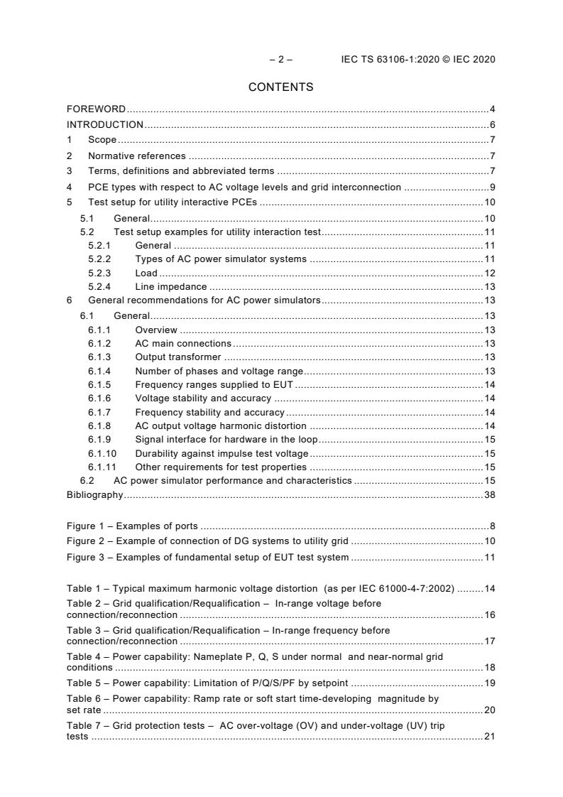 IEC TS 63106-1:2020 IEC TS 63106-1:2020 - Simulators used for testing of photovoltaic power conversion equipment - Recommendations - Part 1: AC power simulators - Page 4 preview