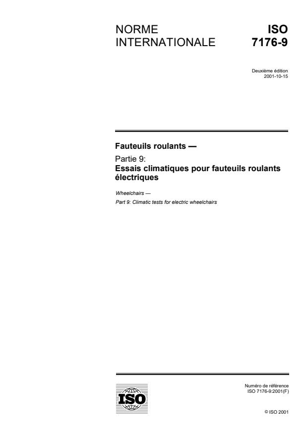 ISO 7176-9:2001 - Fauteuils roulants