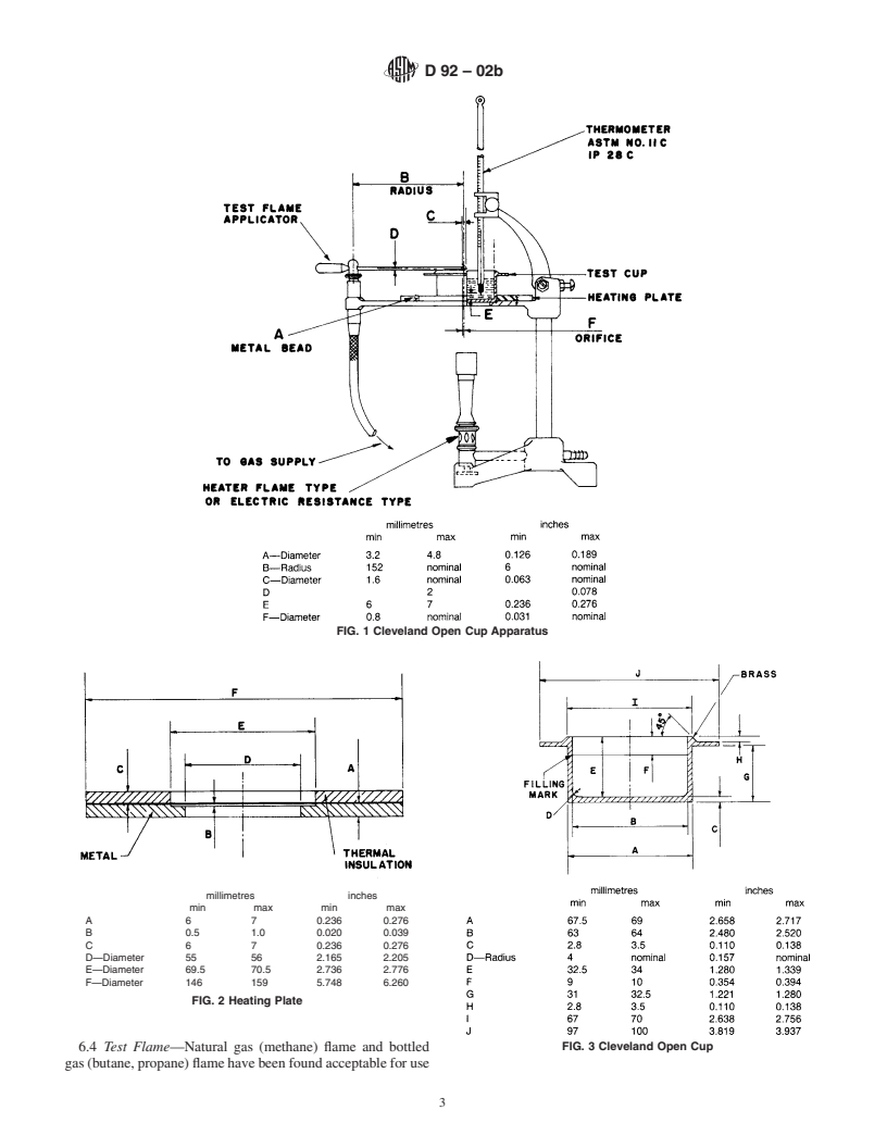 ASTM D92-02b - Standard Test Method for Flash and Fire Points by Cleveland Open Cup Tester