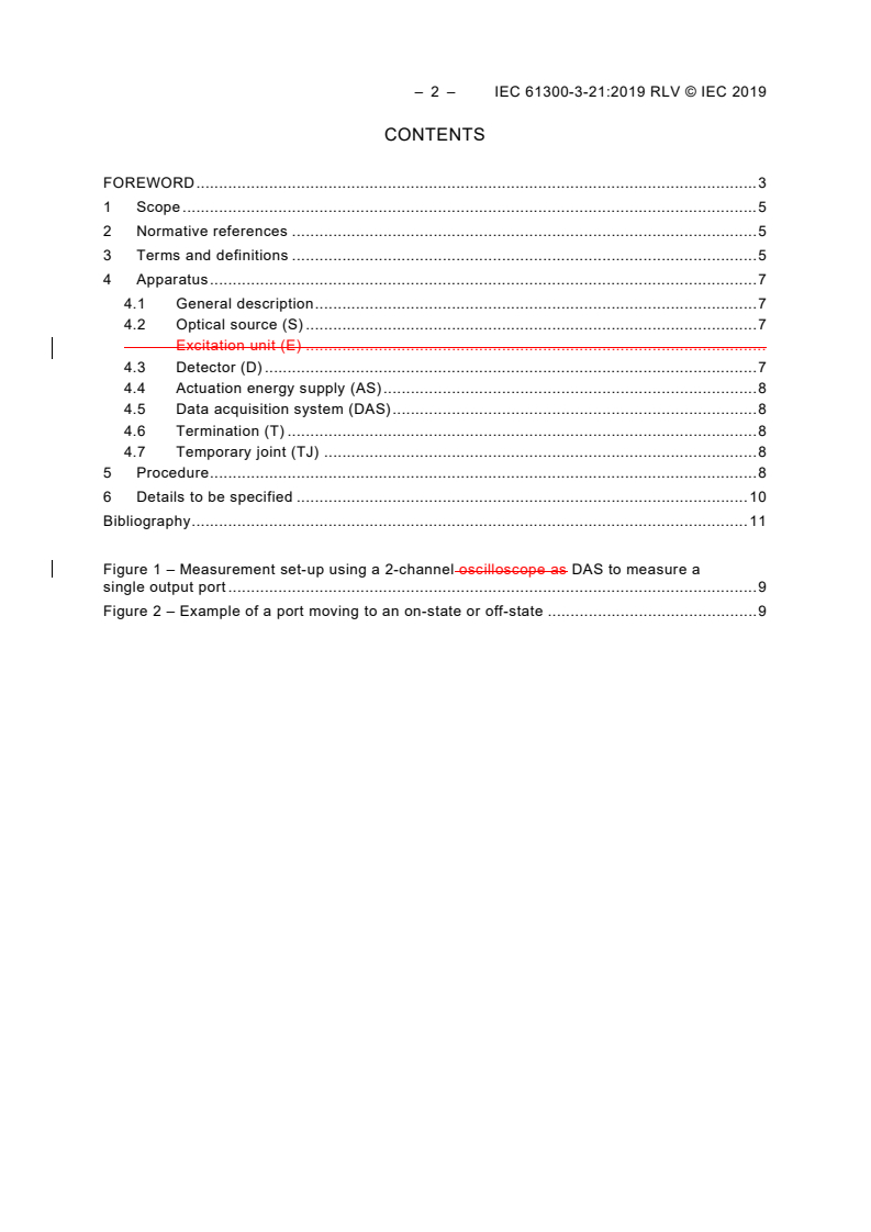 IEC 61300-3-21:2019 IEC 61300-3-21:2019 RLV - Fibre optic interconnecting devices and passive components - Basic test and measurement procedures - Part 3-21: Examinations and measurements - Switching time
Released:9/20/2019
Isbn:9782832274361 - Page 4 preview