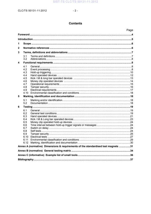 CLC/TS 50131-11:2012 TS CLC/TS 50131-11:2012 - Page 4 preview