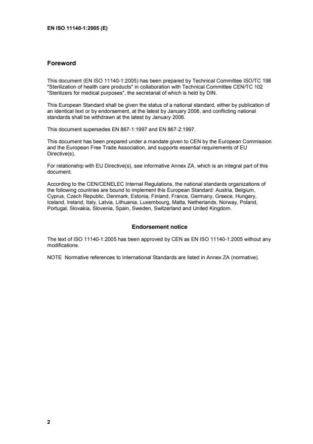 EN ISO 11140-1:2005 EN ISO 11140-1:2005 - Page 4 preview