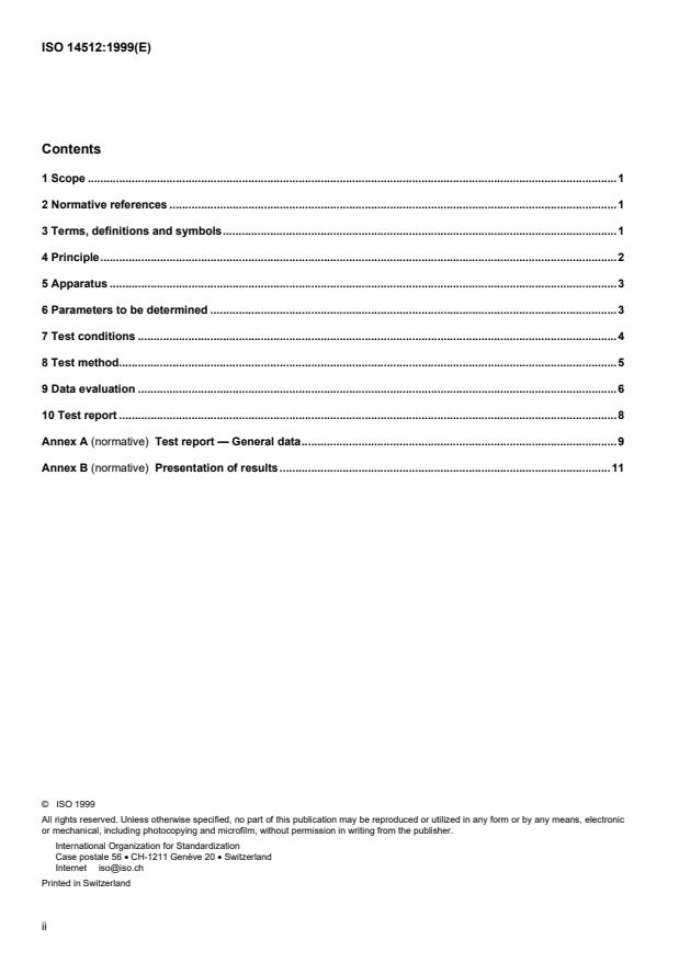 ISO 14512:1999 ISO 14512:1999 - Passenger cars -- Straight-ahead braking on surfaces with split coefficient of friction -- Open-loop test procedure - Page 2 preview