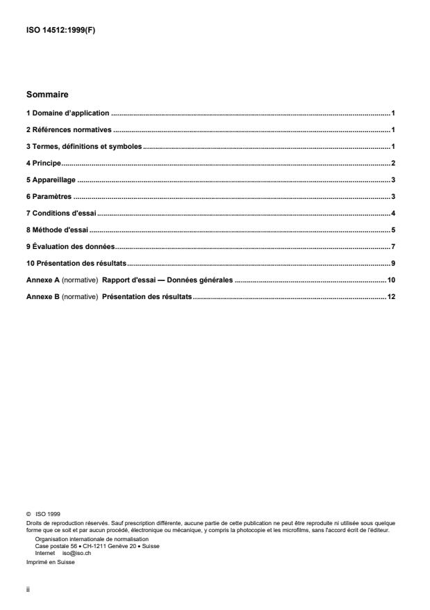 ISO 14512:1999 ISO 14512:1999 - Voitures particulieres -- Freinage en ligne droite sur surface a coefficients d'adhérence différents -- Méthode d'essai en boucle ouverte - Page 2 preview
