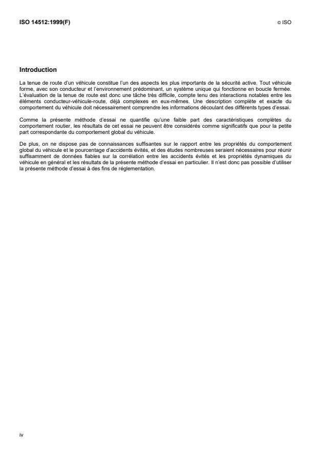 ISO 14512:1999 ISO 14512:1999 - Voitures particulieres -- Freinage en ligne droite sur surface a coefficients d'adhérence différents -- Méthode d'essai en boucle ouverte - Page 4 preview