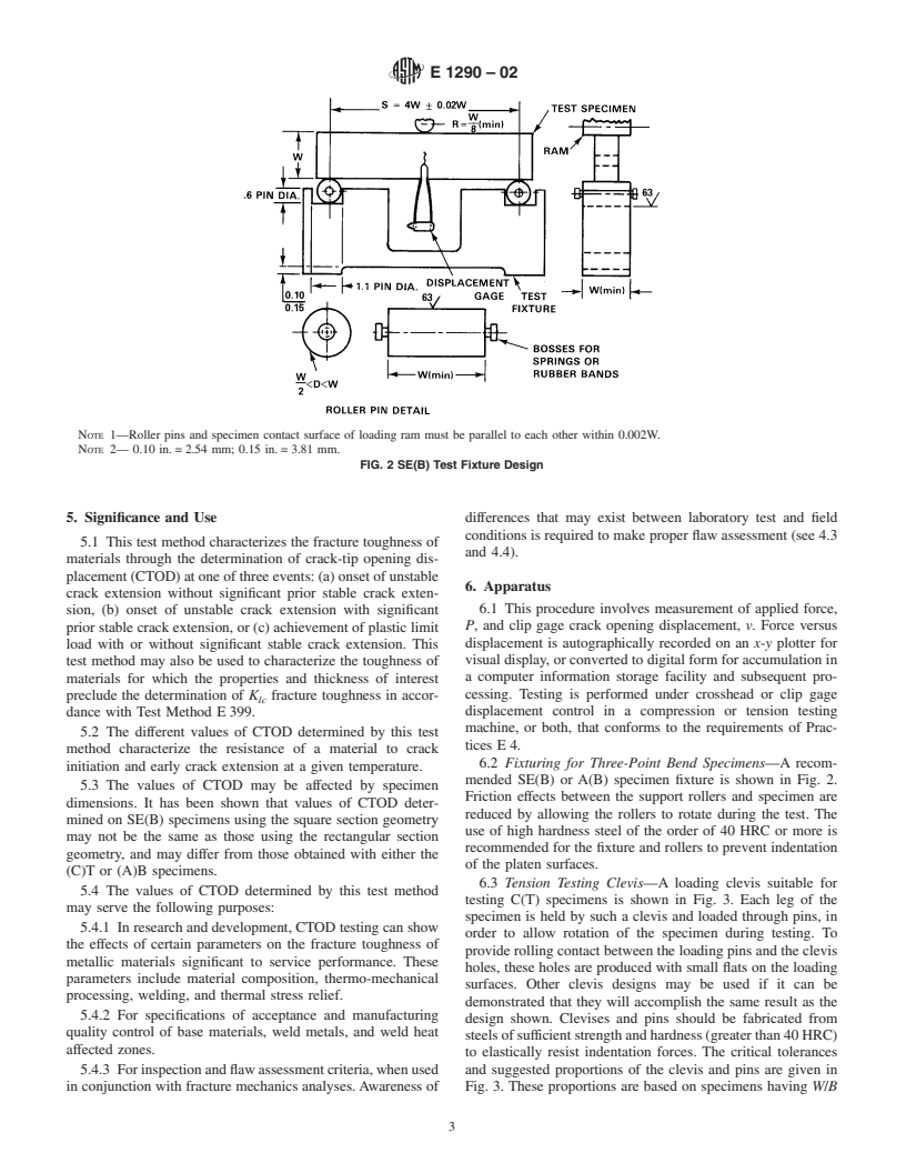 ASTM E1290-02 - Standard Test Method for Crack-Tip Opening Displacement (CTOD) Fracture Toughness Measurement