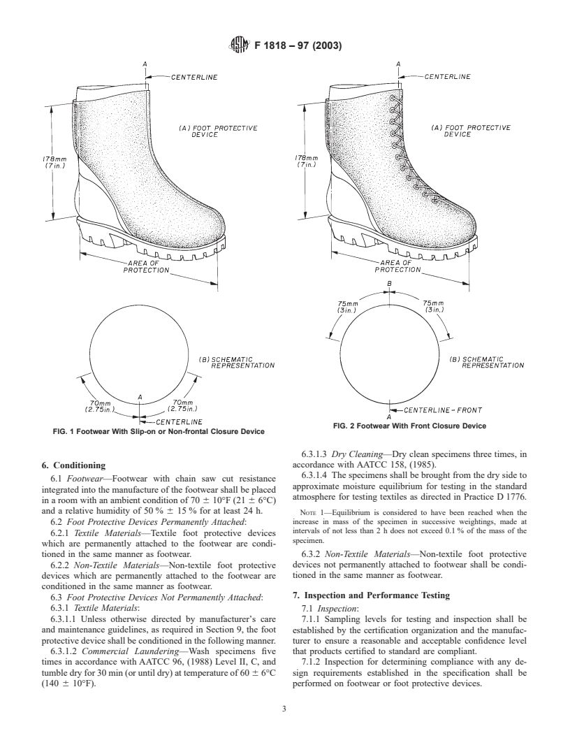 ASTM F1818-97(2003) - Standard Specification for Foot Protection for Chain Saw Users