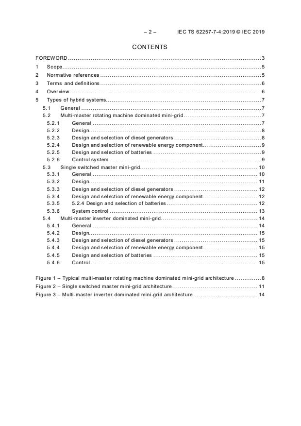 IEC TS 62257-7-4:2019 IEC TS 62257-7-4:2019 - Recommendations for renewable energy and hybrid systems for rural electrification - Part 7-4: Generators - Integration of solar with other forms of power generation within hybrid power systems - Page 4 preview