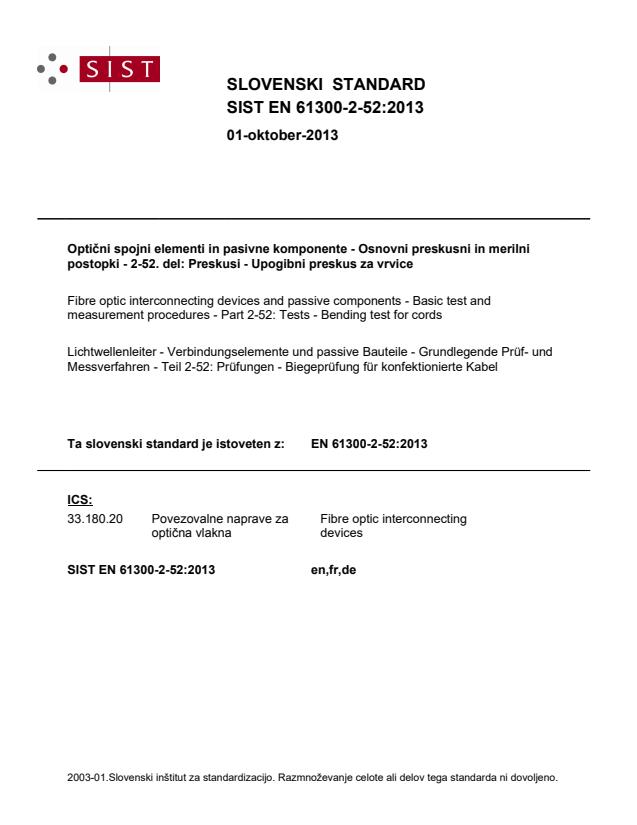 EN 61300-2-52:2013