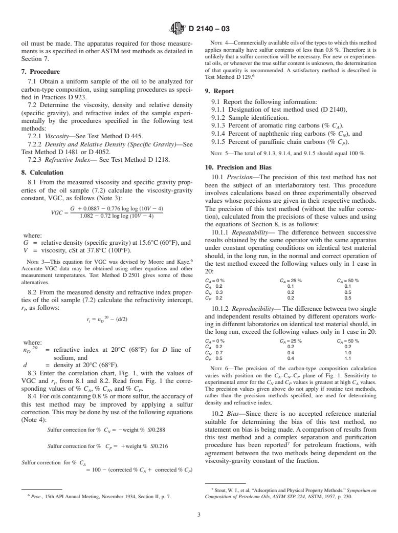 ASTM D2140-03 - Standard Test Method for Carbon-Type Composition of Insulating Oils of Petroleum Origin