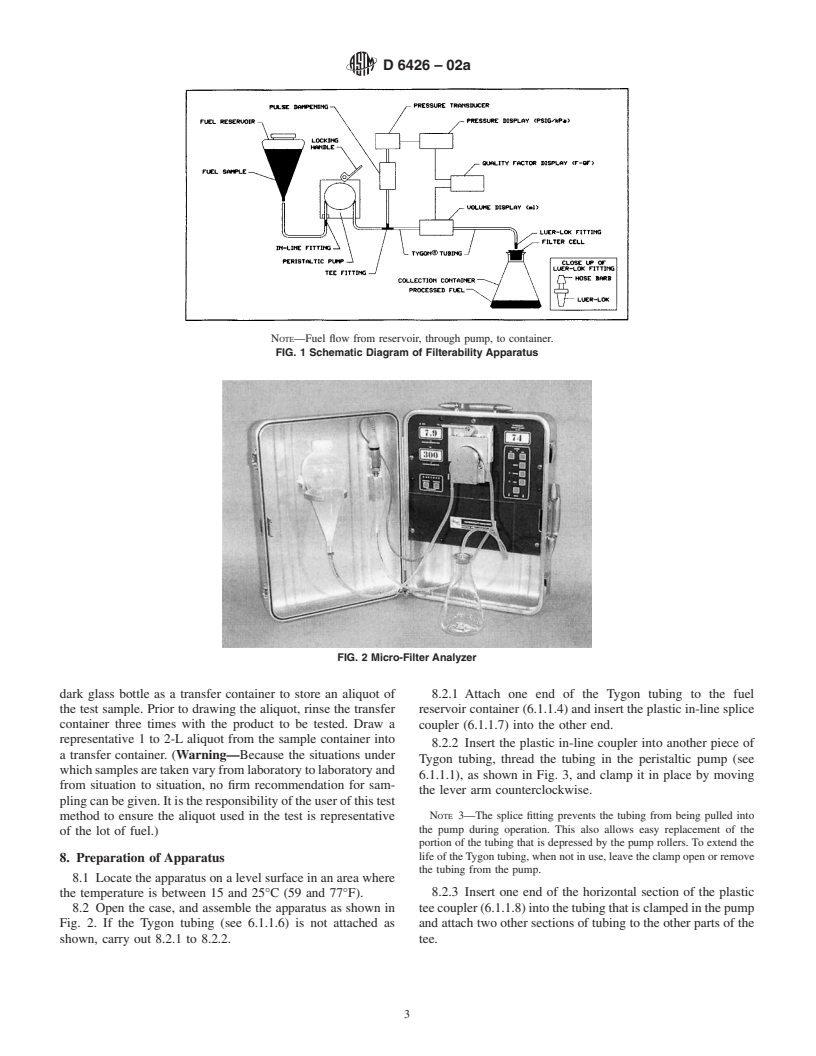 ASTM D6426-02a - Standard Test Method for Determining Filterability of Distillate Fuel Oils