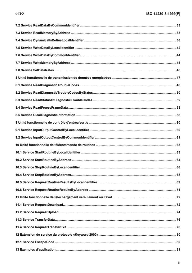ISO 14230-3:1999 - Véhicules routiers -- Systemes de diagnostic -- Protocole "Keyword 2000"