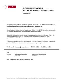 EN IEC 60335-2-75:2023/A11:2023 EN IEC 60335-2-75:2023/A11:2023 - Page 1 preview