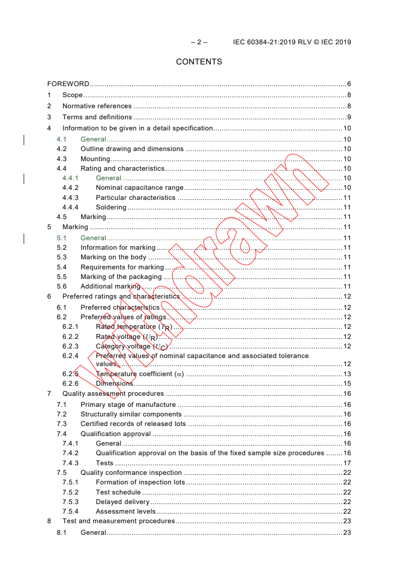 IEC 60384-21:2019 IEC 60384-21:2019 RLV - Fixed capacitors for use in electronic equipment - Part 21: Sectional specification - Fixed surface mount multilayer capacitors of ceramic dielectric, Class 1
Released:1/29/2019
Isbn:9782832265147 - Page 4 preview