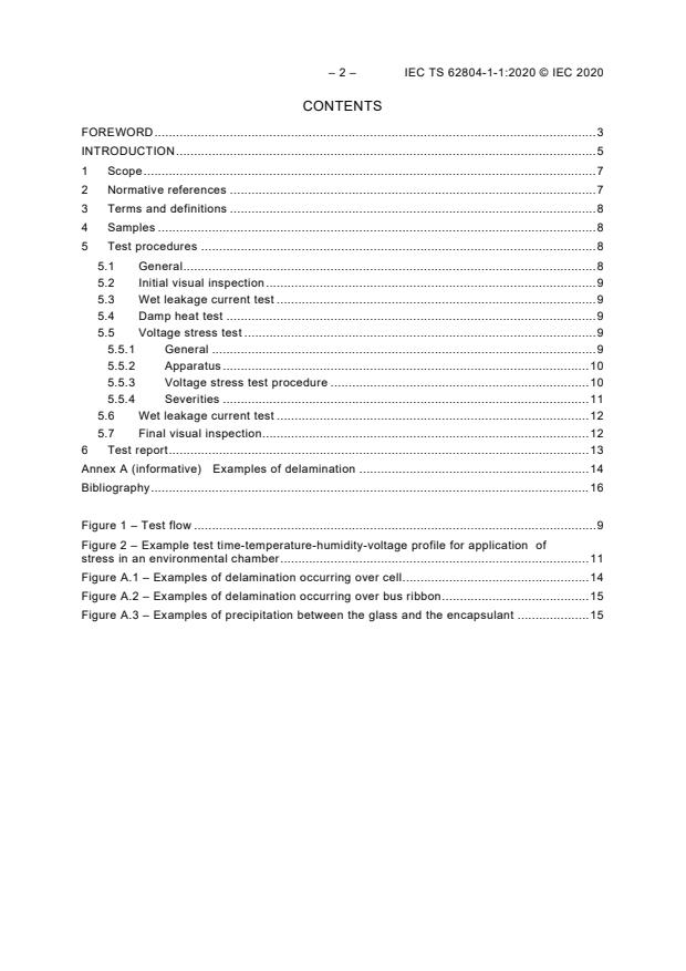 IEC TS 62804-1-1:2020 IEC TS 62804-1-1:2020 - Photovoltaic (PV) modules - Test methods for the detection of potential-induced degradation - Part 1-1: Crystalline silicon - Delamination - Page 4 preview
