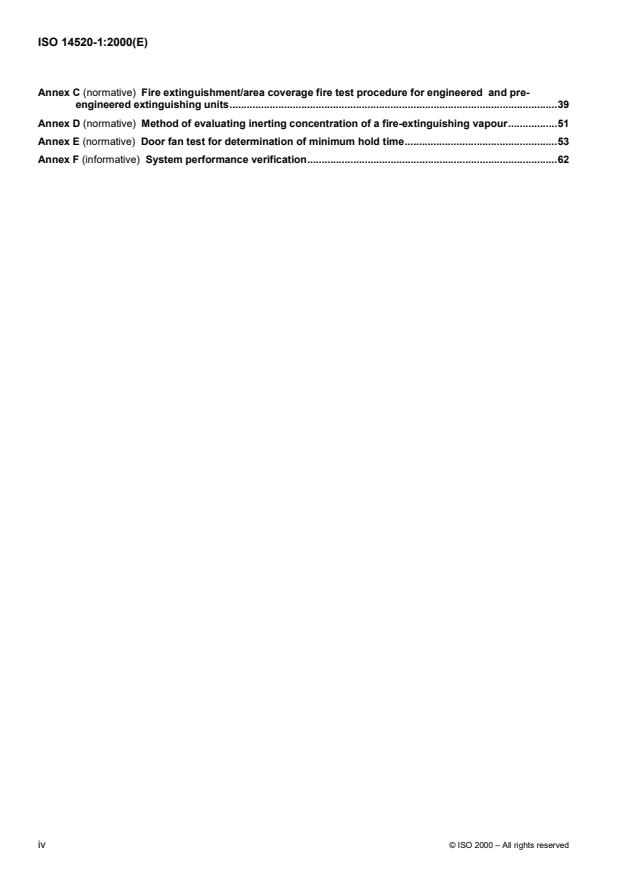 ISO 14520-1:2000 ISO 14520-1:2000 - Gaseous fire-extinguishing systems -- Physical properties and system design - Page 4 preview