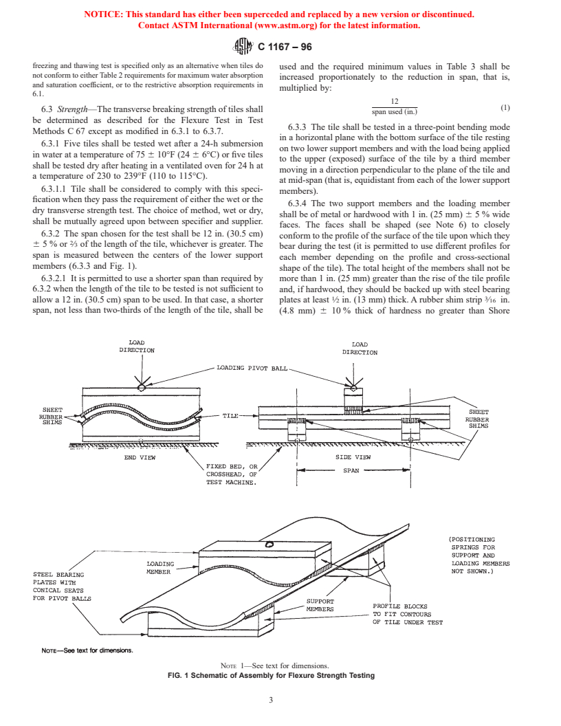 ASTM C1167-96 - Standard Specification for Clay Roof Tiles