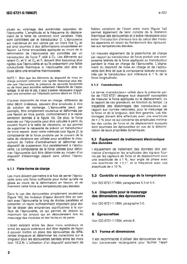 ISO 6721-5:1996 ISO 6721-5:1996 - Plastiques -- Détermination des propriétés mécaniques dynamiques - Page 4 preview