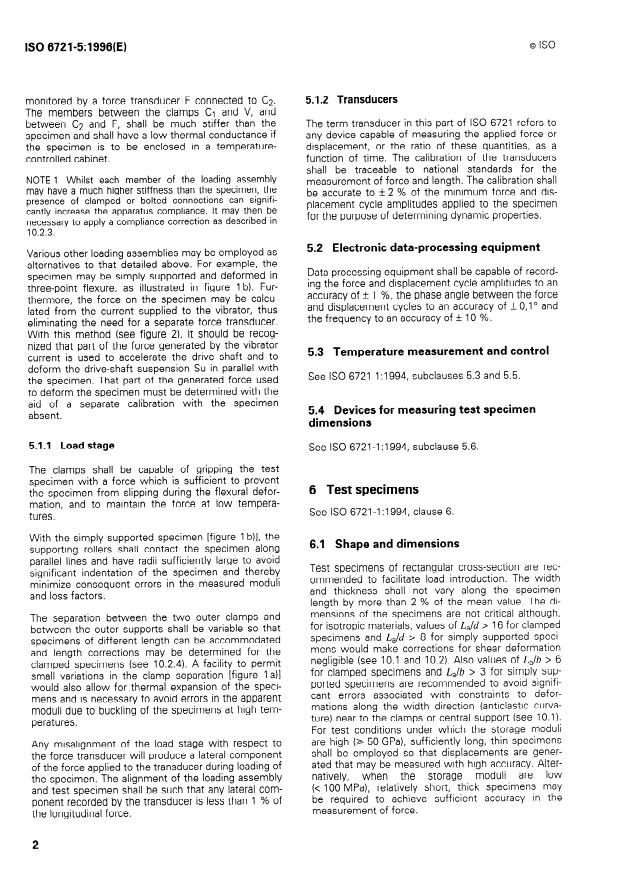 ISO 6721-5:1996 ISO 6721-5:1996 - Plastics -- Determination of dynamic mechanical properties - Page 4 preview