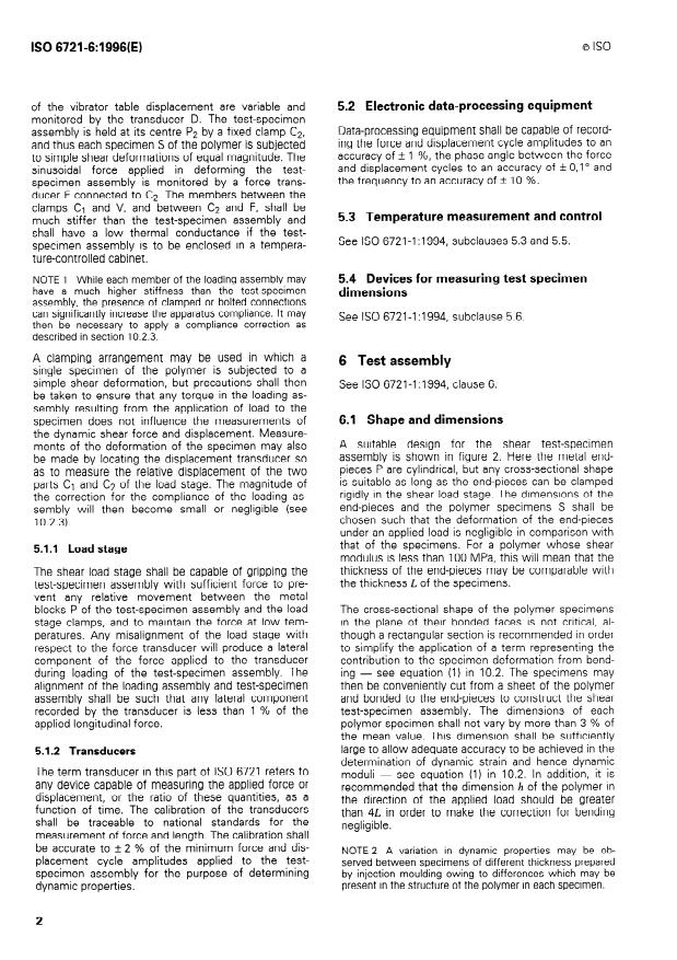 ISO 6721-6:1996 ISO 6721-6:1996 - Plastics -- Determination of dynamic mechanical properties - Page 4 preview