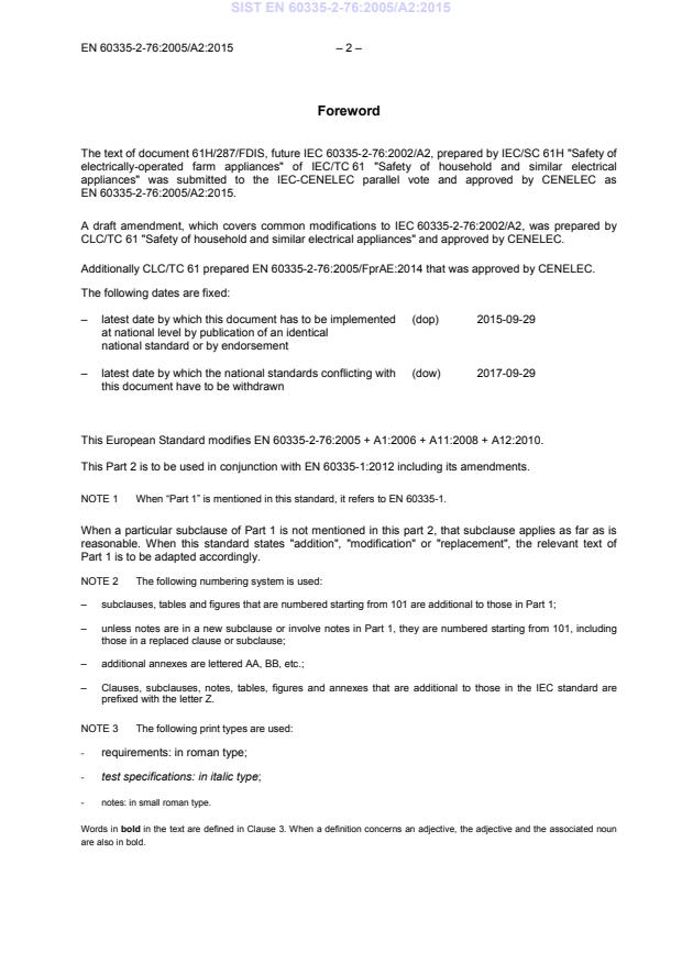 SIST EN 60335-2-76:2005/A2:2015 SIST EN 60335-2-76:2005/A2:2015 - Page 4 preview