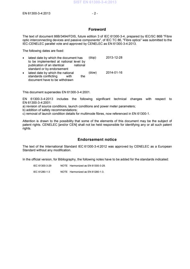 SIST EN 61300-3-4:2013 SIST EN 61300-3-4:2013 - Page 4 preview