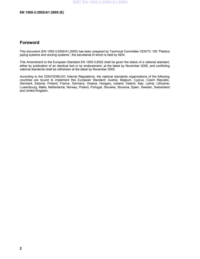 EN 1555-3:2002/A1:2005 EN 1555-3:2003/A1:2005 - Page 4 preview