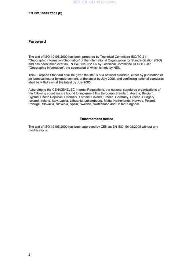 EN ISO 19105:2005 EN ISO 19105:2005 - Page 4 preview